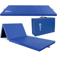GYMNASTIKMATTE zum Wenden - 180/60/5 cm Faltbare Turnmatte - Blau, Kunststoff (60/180cm) - eyepower