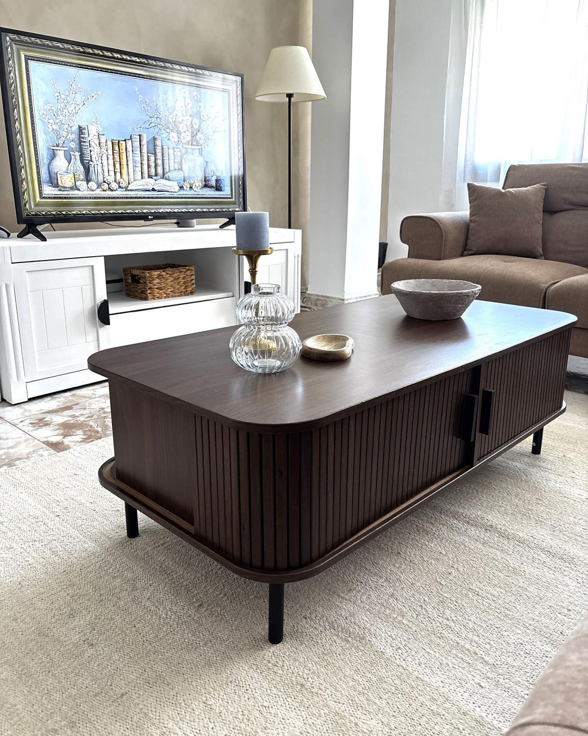 COUCHTISCH Dunkelbraun Bradley - Dunkelbraun, Holzwerkstoff (120/60/41cm) - Beliani