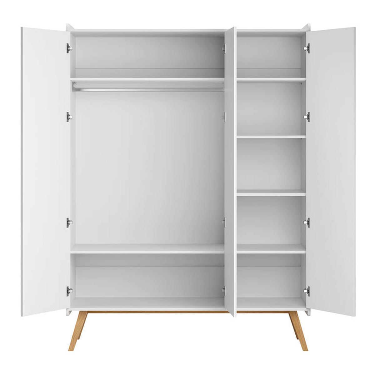 SCHRANK 3 Türen Vintage Weiß - Weiß, Holzwerkstoff (148.9/200/5cm) - Petits-meubles