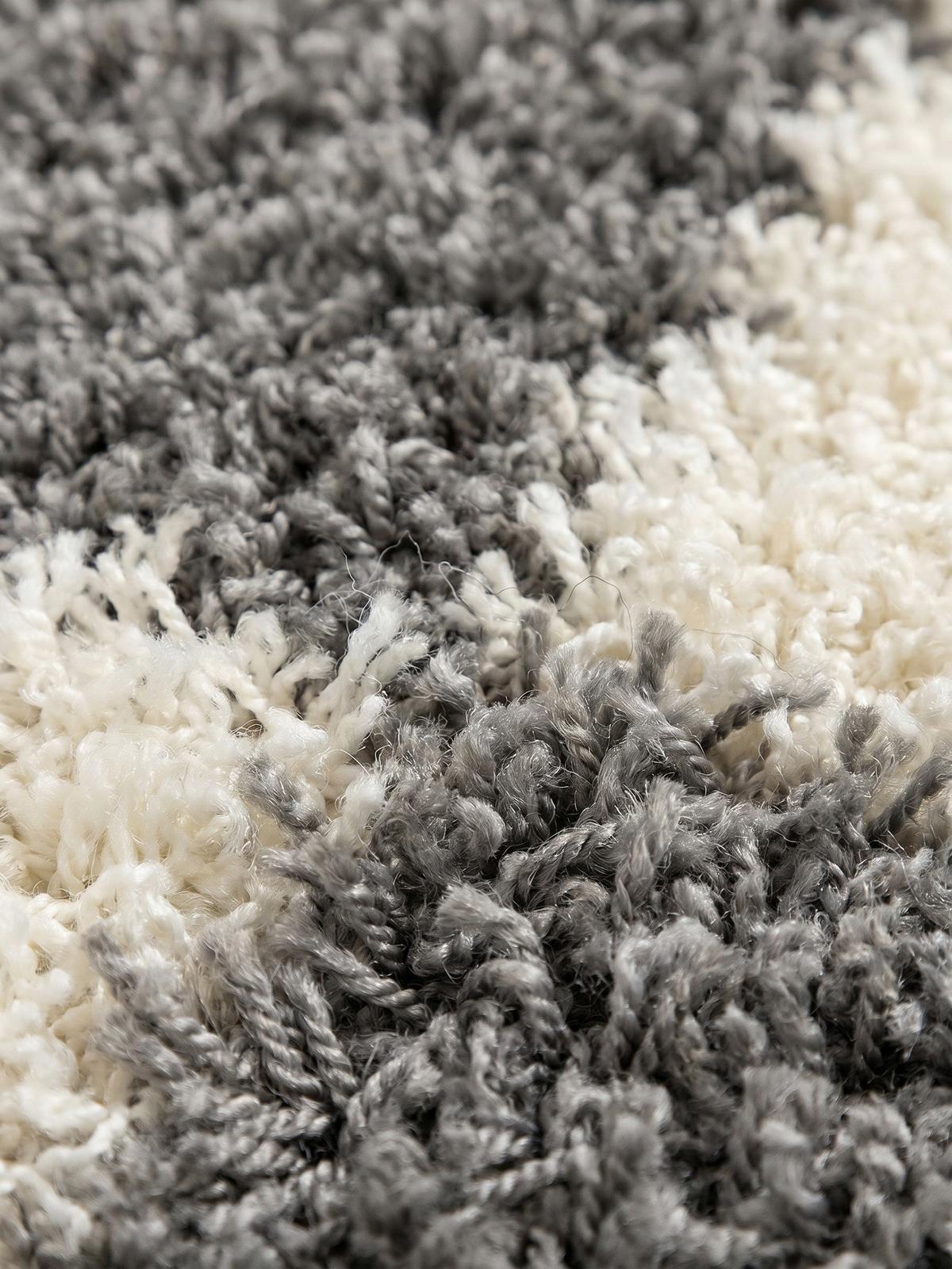HOCHFLORTEPPICH WERFEN, kariert, Hellgrau, 80 x 250 cm - Grau, Textil (250/80cm) - KADIMA DESIGN