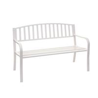 GARTENBANK Weiß - Weiß, Metall (128/87/58cm) - MCW