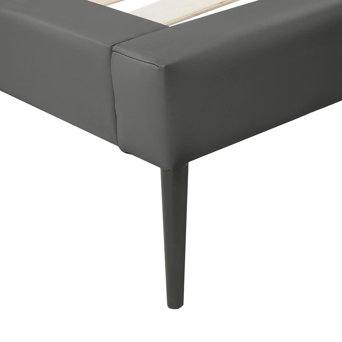 BETT 180/200cm Grau Essonne - Grau, Textil (180/200cm) - Beliani