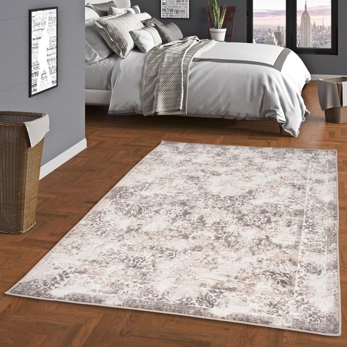 DESIGNER TEPPICH TAWIRA VINTAGE BORDÜRE - Beige/Grau, Textil (120/170cm) - Pergamon