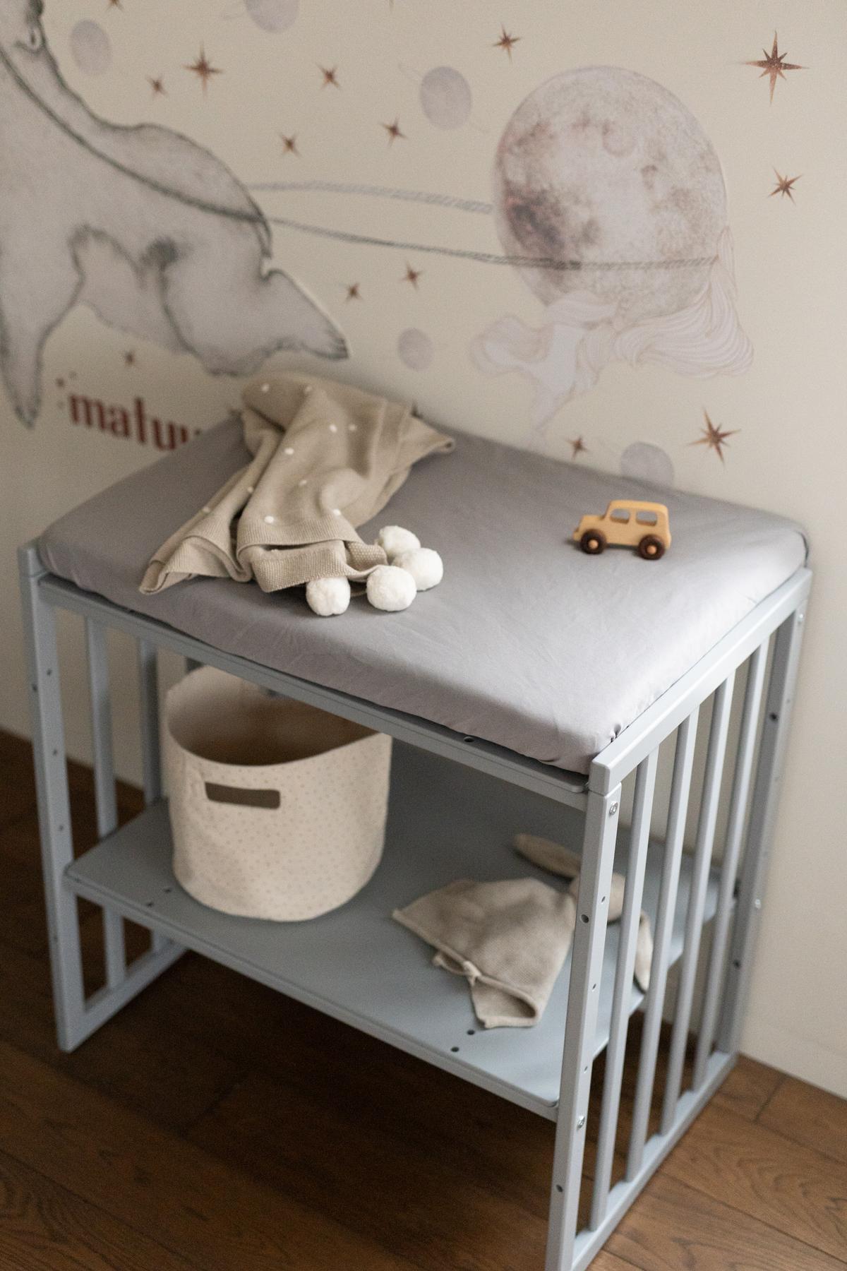 BABY Spannbettlaken Regal 7in1 - Grau, Textil (50/73cm) - waldin