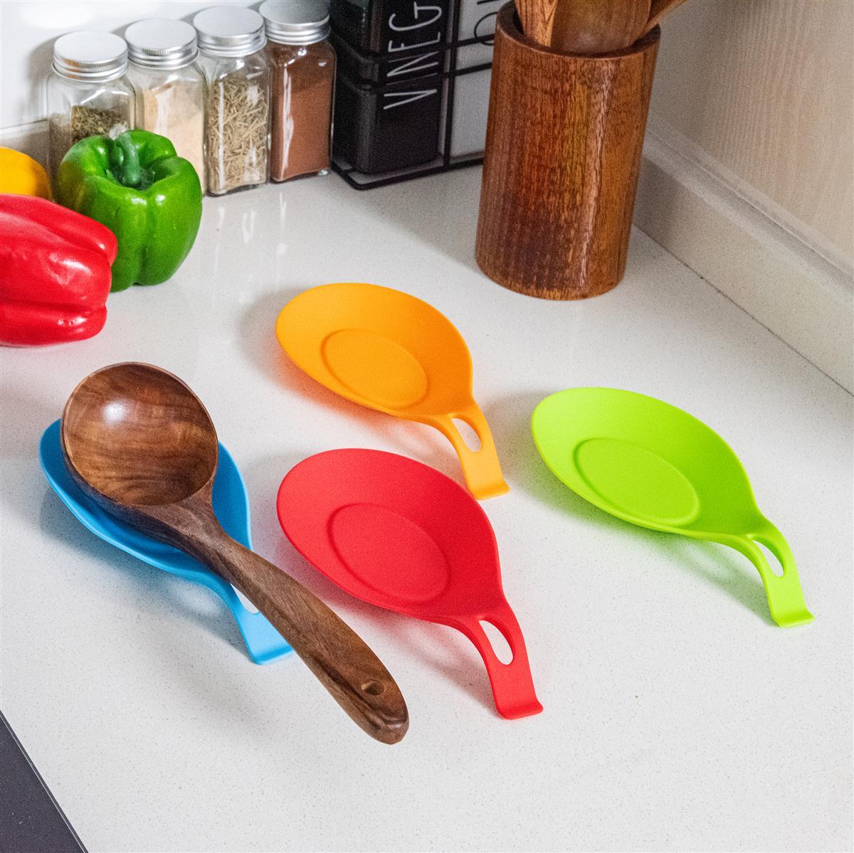 KOCHLÖFFELHALTERUNG 4er-Set - Multicolor, Kunststoff (10/2.5/20cm) - Intirilife