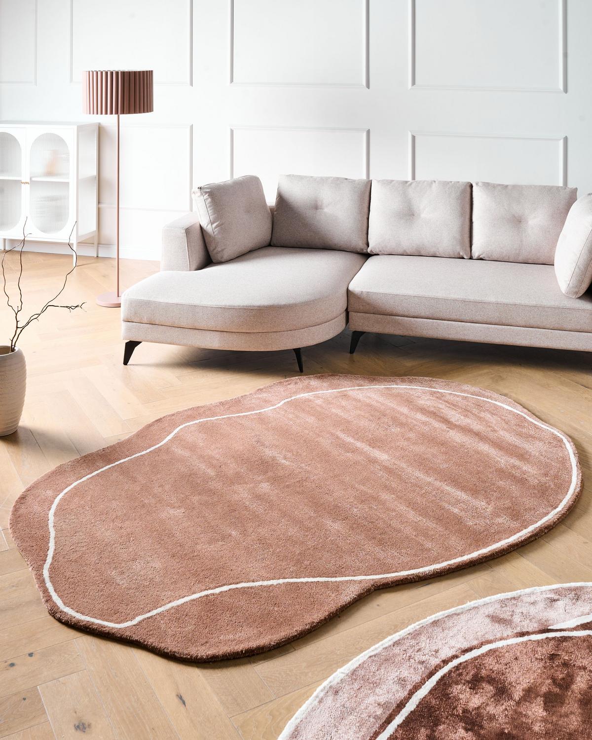 TEPPICH Braun 160/230 cm Viskose Dera - Braun, Textil (160/230cm) - Beliani