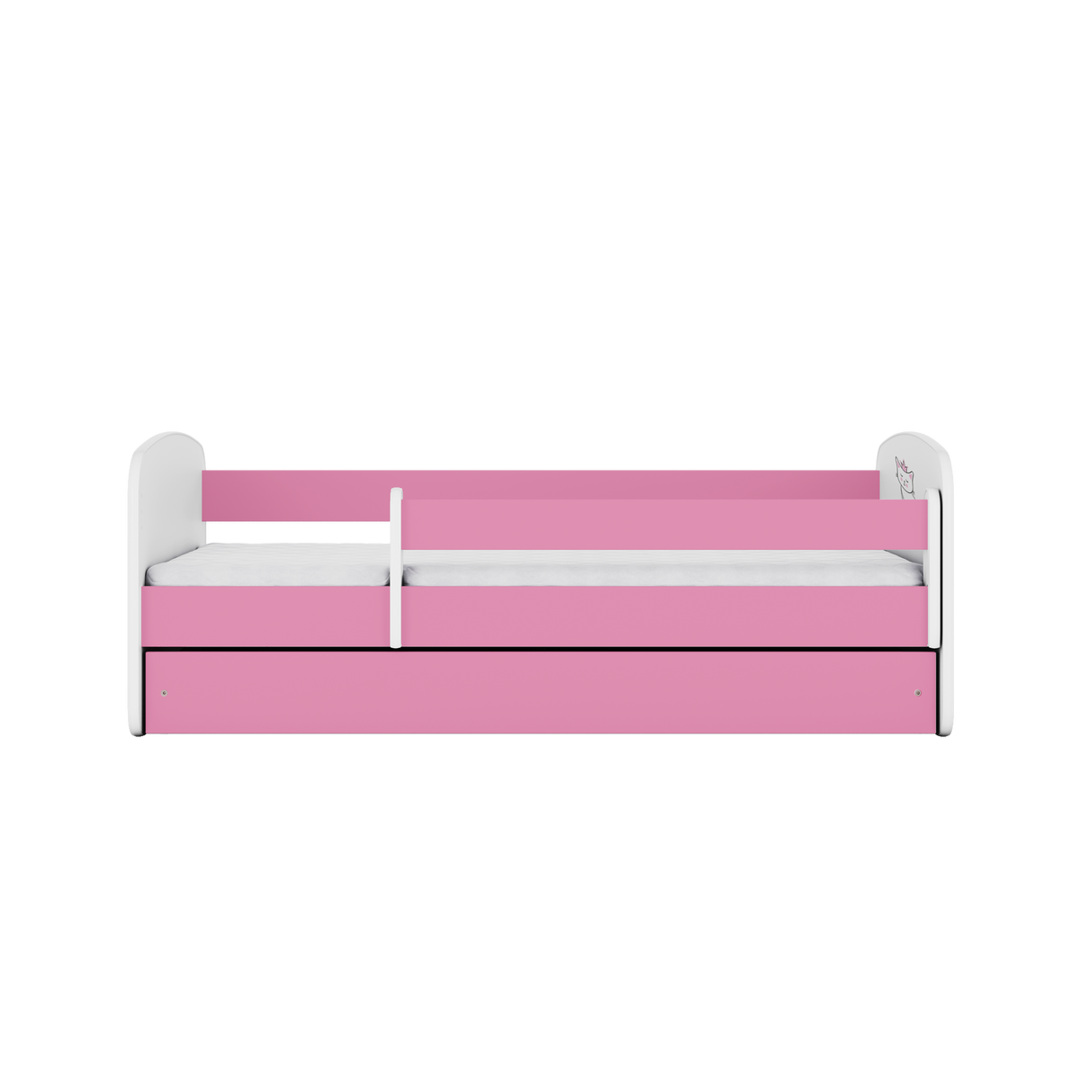 KINDERBETT Katze mit Schublade 140/70 80/61/144 - Rosa, Holzwerkstoff (70/140cm) - RAUMHIRSCH FURNITURE