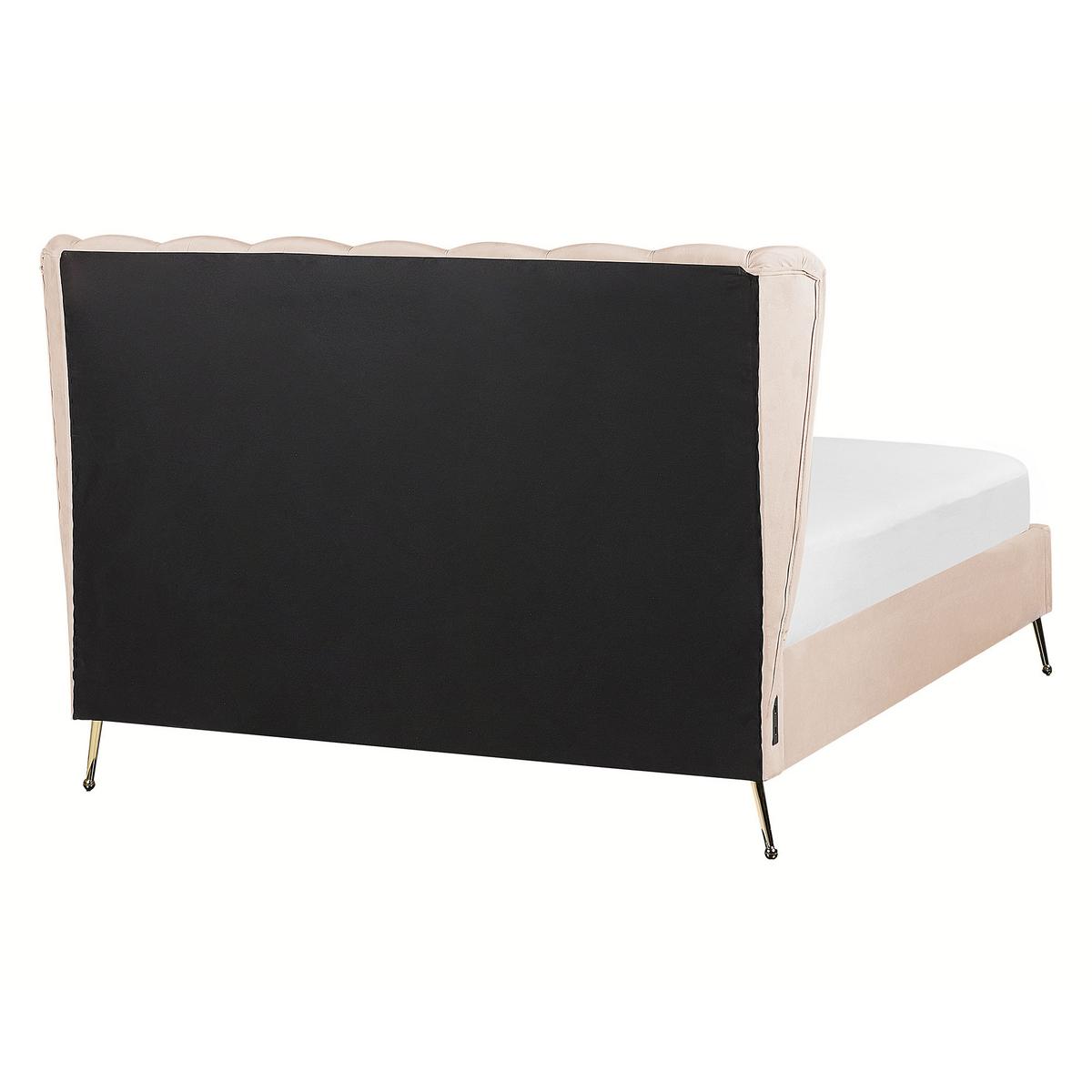 POLSTERBETT 140/200cm Beige Miribel - Beige, Textil (140/200cm) - Beliani