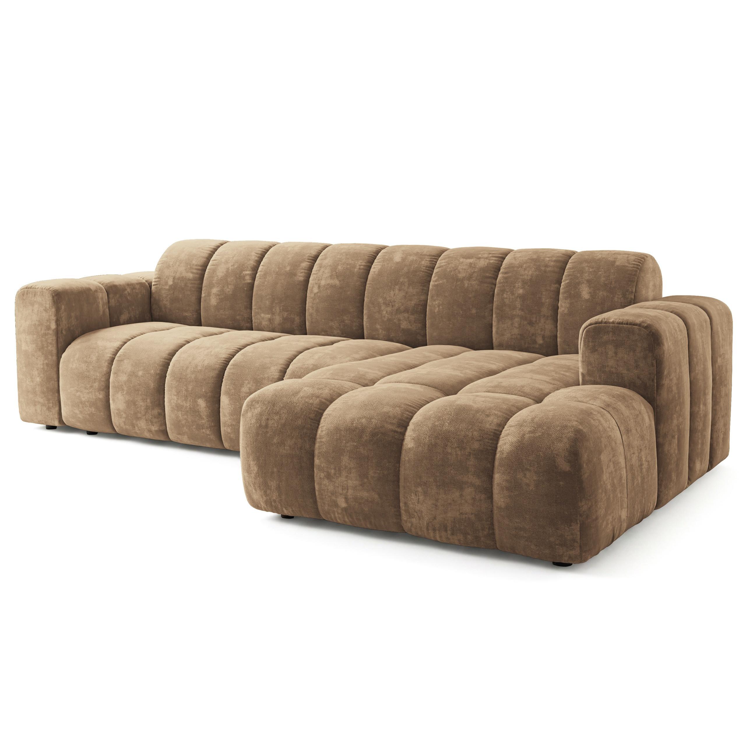 ECKSOFA SETIA LM R-S Beige Chenille - Beige, Holzwerkstoff (304/165cm) - MASSENO