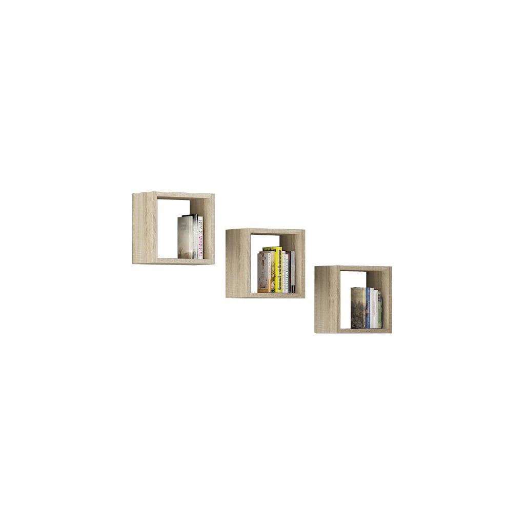 WANDREGAL Eiche Sonoma 25/25/15 - Sonoma Eiche, Holzwerkstoff (25/25/15cm) - RAUMHIRSCH FURNITURE
