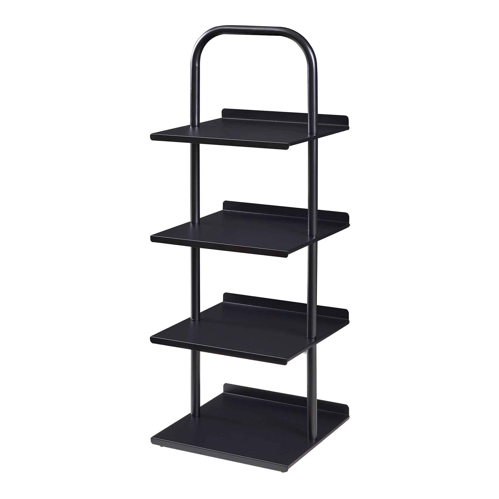 SCHUHREGAL Poytya - Schwarz, Metall (34/96/32cm) - [en.casa]