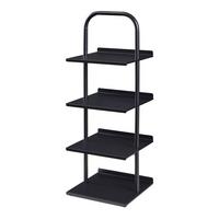 SCHUHREGAL Poytya - Schwarz, Metall (34/96/32cm) - [en.casa]