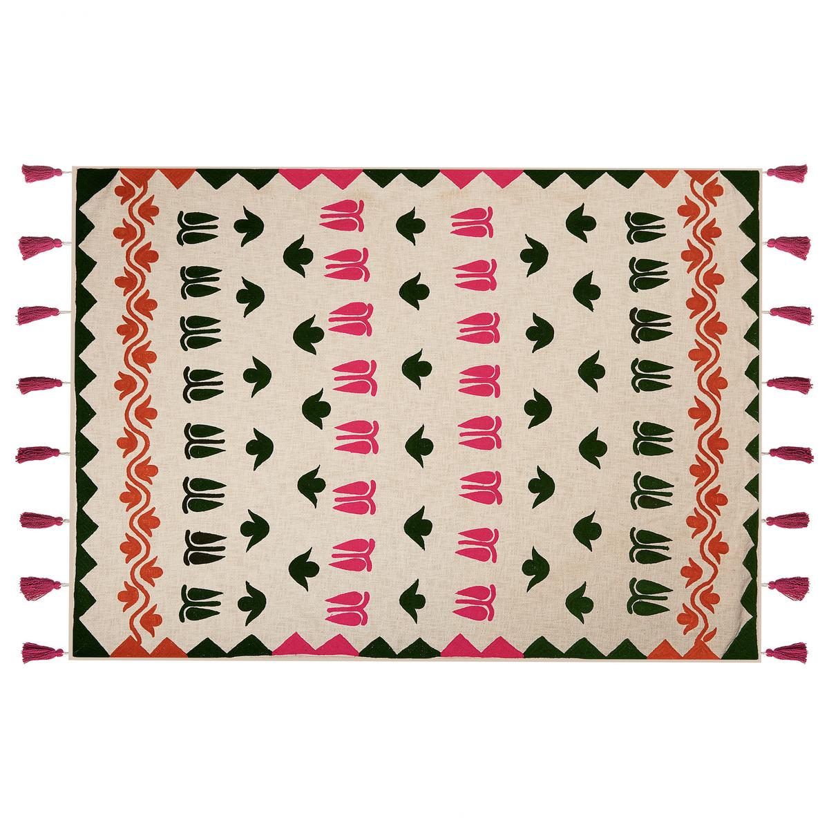 DECKE Bunt Anand 130/180 cm - Multicolor, Naturmaterialien/Textil (130/180cm) - Beliani
