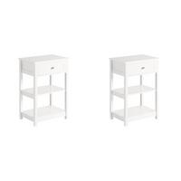 NACHTTISCH mit Schublade und zwei Ablagen FBT46-WX2 - Ahornfarben, Fell (45/68/30cm) - SoBuy