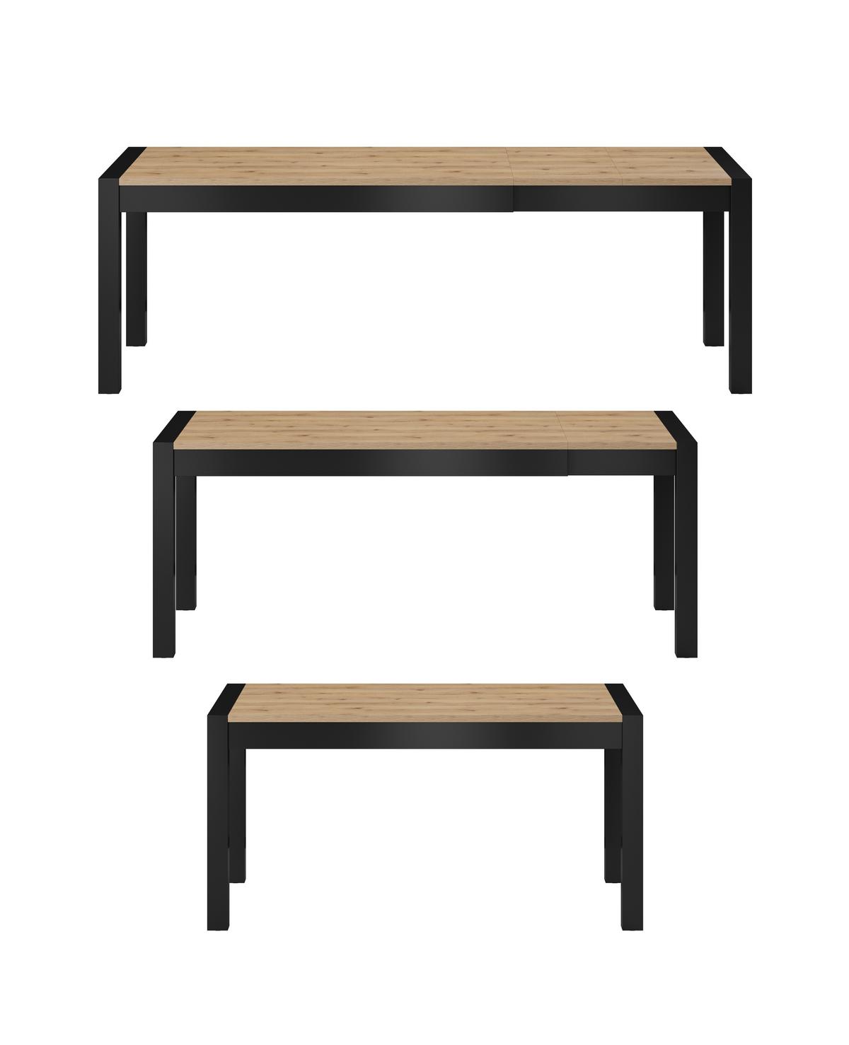 ESSTISCH ATTIVO Ausziehbar 160 - 240 / 90 x 79 cm - Schwarz, Holz (160/90/79cm) - MASSENO