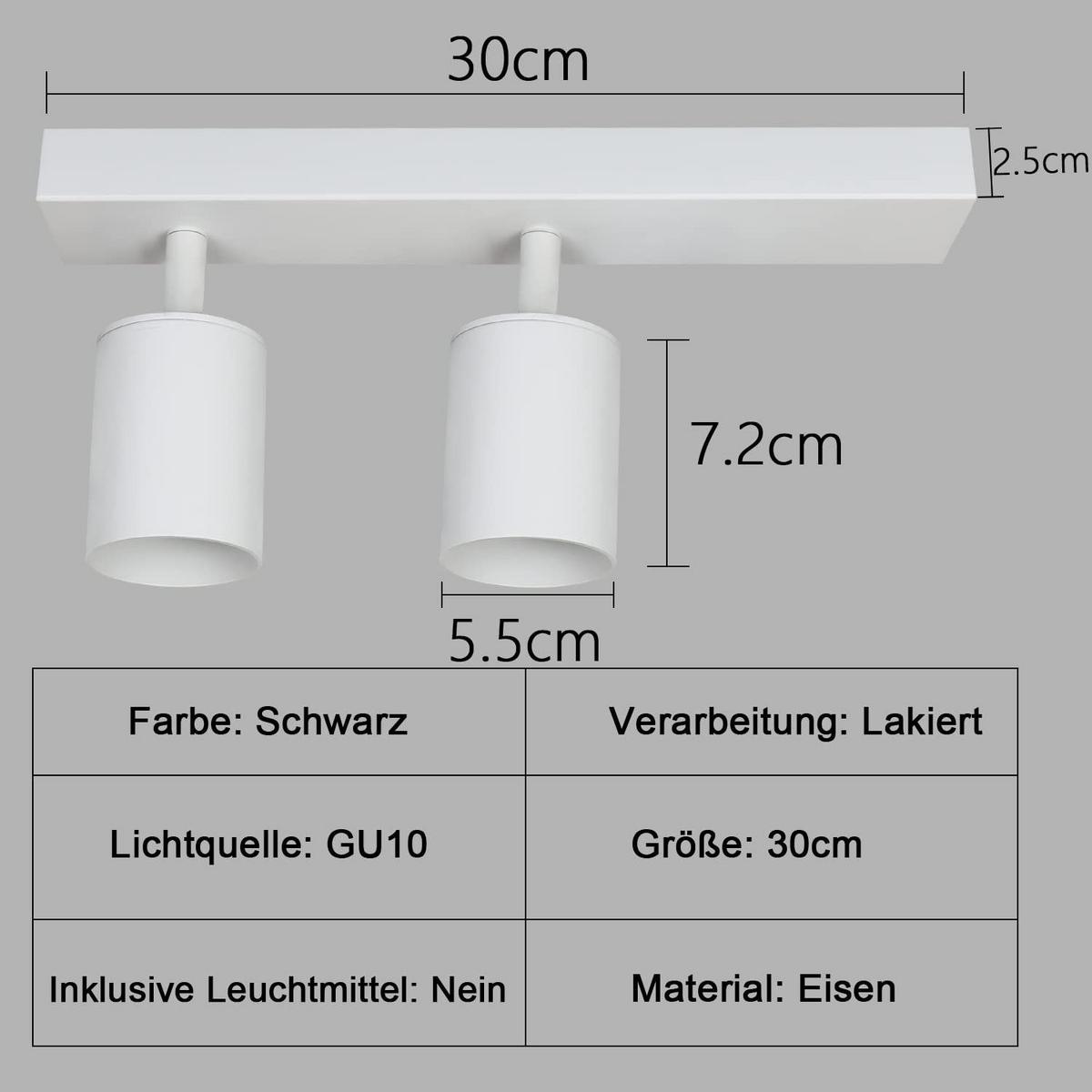 DECKENSTRAHLER Kohaku 31.2/9.5/6cm - Weiß, Metall (31.2/9.5/6cm) - ZMH