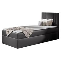 BOXBETT Carmen Mini, Seite zum Öffnen des Bettkastens: Rechts - H3 - Alufarben, Holz (90/200cm) - MIRJAN24