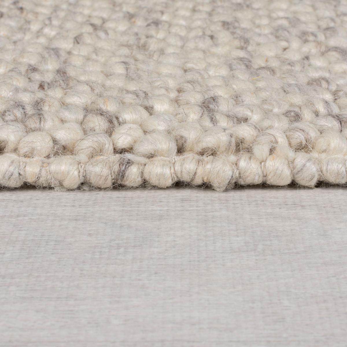 WOLLTEPPICH handgewebt MEDWAY, mit Bordüre, Beige, 80 x 150 cm - Beige, Textil (150/80cm) - KADIMA DESIGN