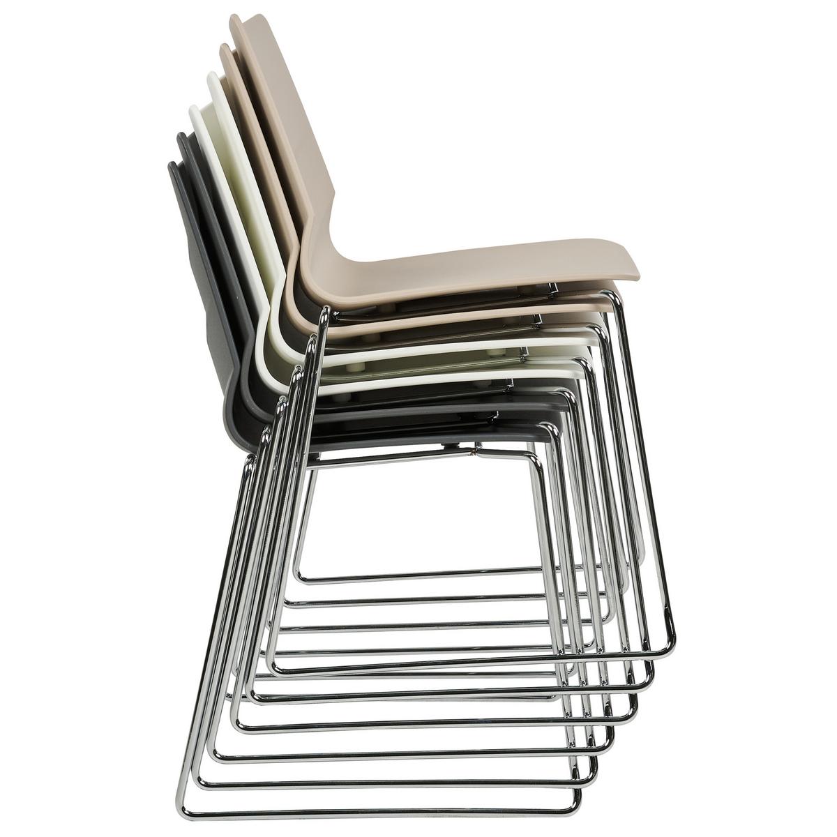 ESSZIMMERSTUHL 4er-Set Kunststoff Grau Hartley - Grau, Kunststoff/Metall (50/82/50cm) - Beliani