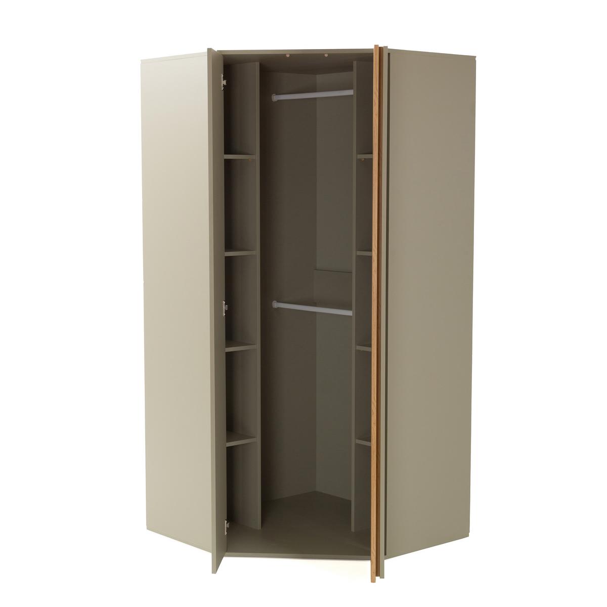 ECKSCHRANK Lico mit 2 Türen, Eukalyptus - Eukalyptusholzfarben, Holzwerkstoff (95/195/95cm) - Beautysofa