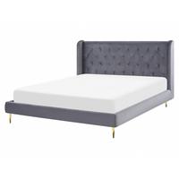 POLSTERBETT 160/200cm Grau Forbach - Grau, Textil (160/200cm) - Beliani
