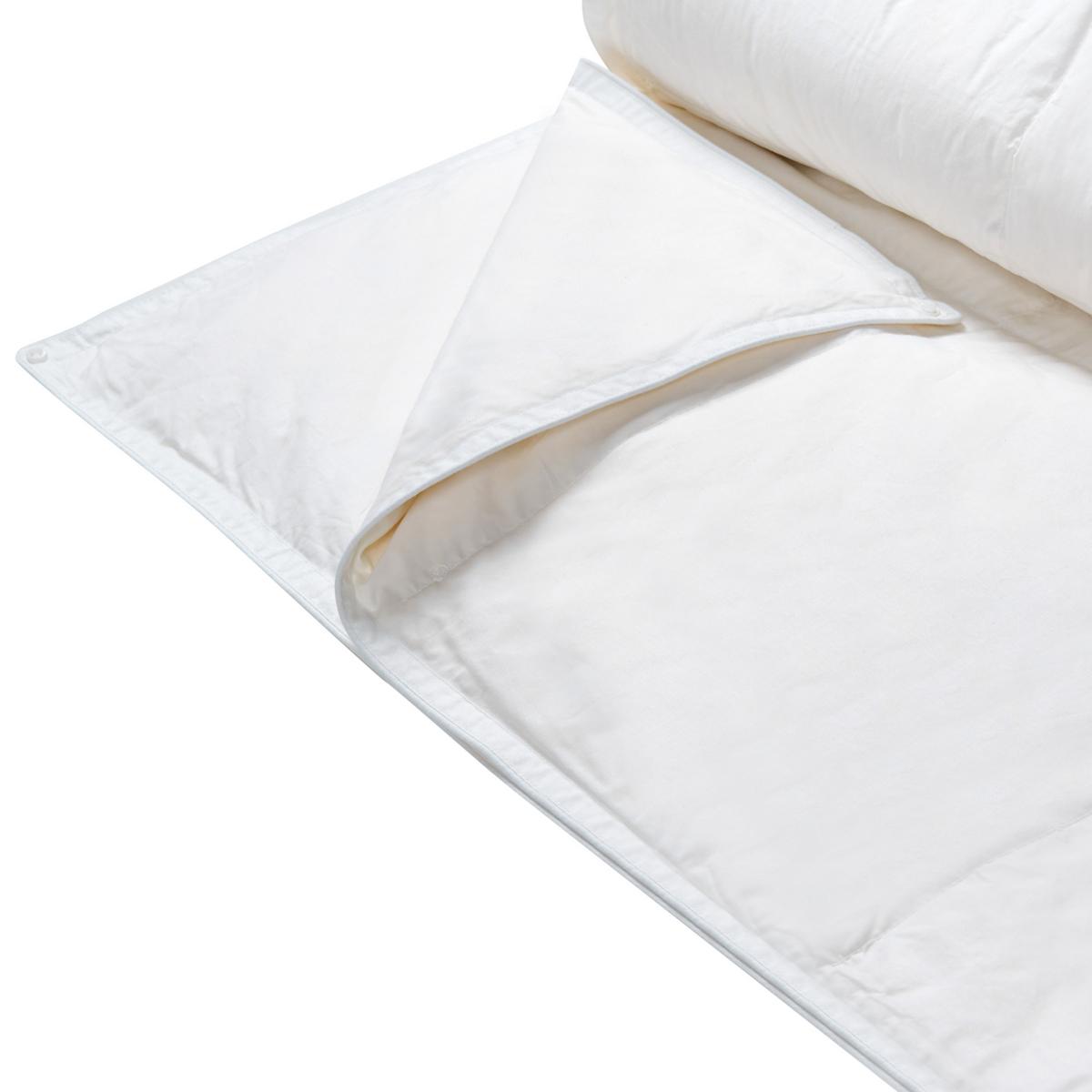 BETTDECKE Zweilagig Entenfedern und Daunen 4-Jahreszeiten 220/240 cm Serrato - Weiß, Textil (220/240cm) - Beliani
