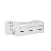 KINDERBETT Katze mit Schublade 140/70 80/61/144 - Weiß, Holzwerkstoff (70/140cm) - RAUMHIRSCH FURNITURE