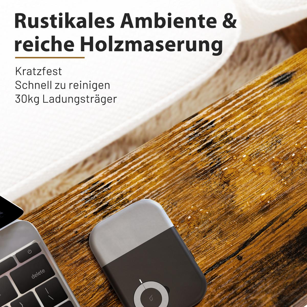 BEISTELLTISCH 55cm Schwarz - Schwarz, Metall (18/48/55cm) - COSTWAY