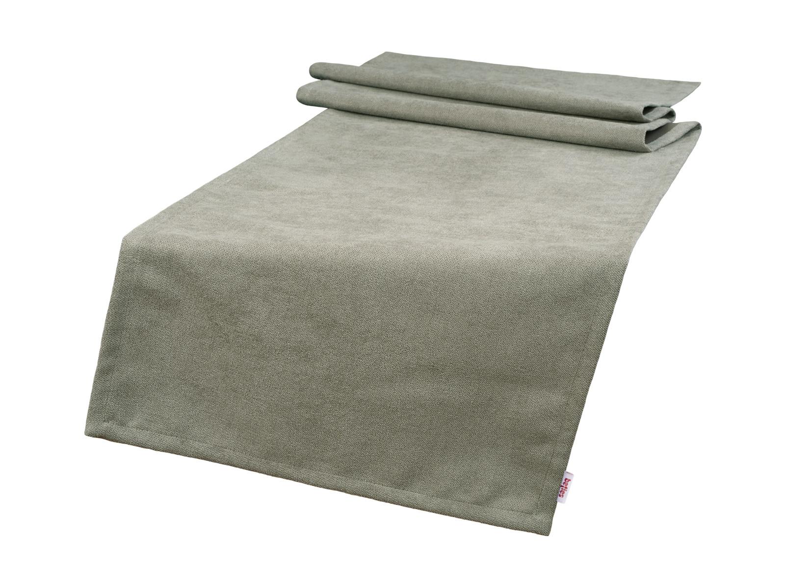 XL-TISCHLÄUFER FarbTon Chenille-Haptik greig-taupe 220/40 cm - Taupe, Textil (40/220cm) - beties Heimtextil