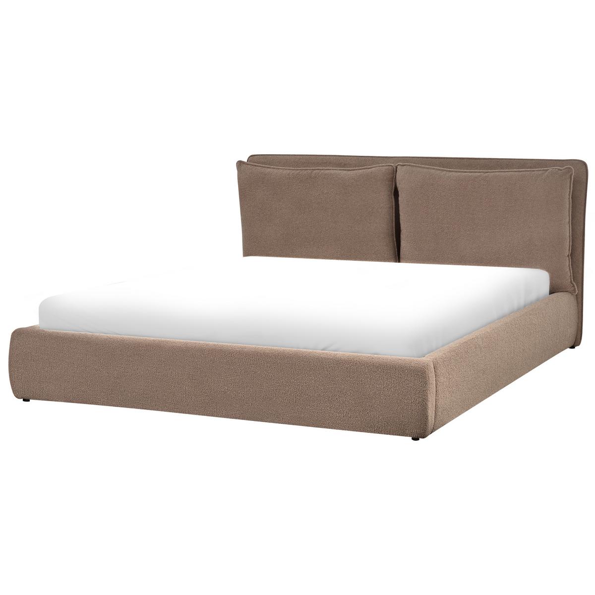 BETT mit Stauraum 180x200 cm Beige Bajonna - Taupe, Textil (180/200cm) - Beliani