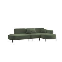 ECKSOFA Valencia - Grün, Holzwerkstoff/Textil (321/165cm) - Fun Möbel