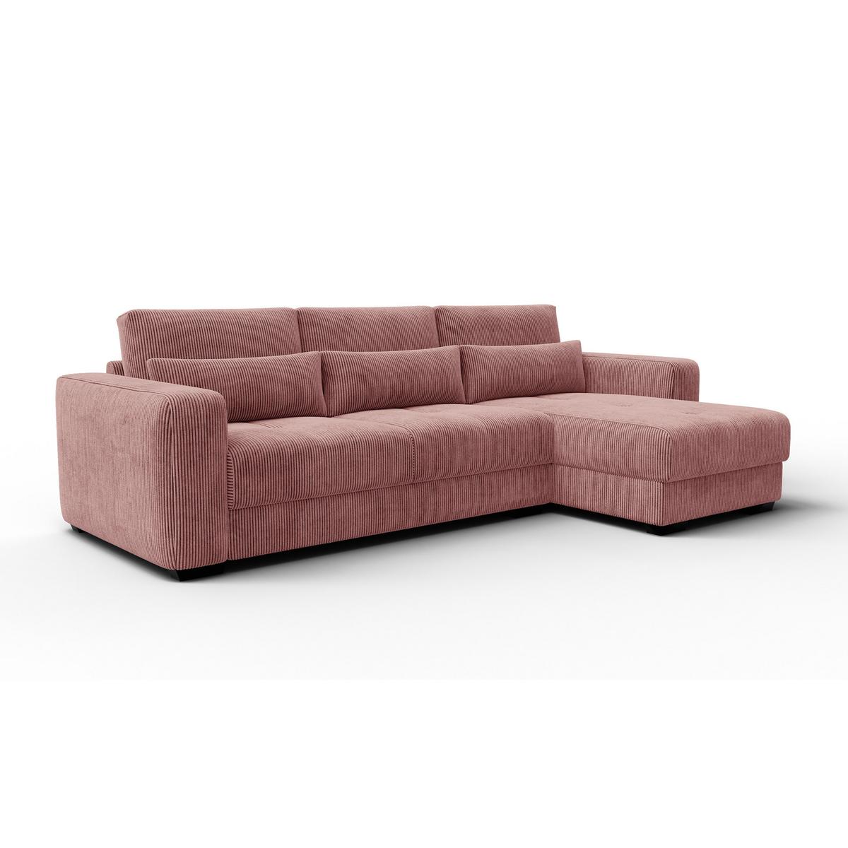 ECKSOFA OLI 4-Sitzer rechts, altrosa - Altrosa, Holz/Textil (295/172cm) - Wozimo