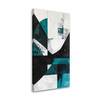 LEINWANDBILD 3D und geometrisch 50x100cm - Türkis, Textil (50/100cm) - Feeby