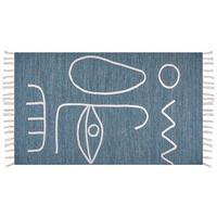 OUTDOOR-TEPPICH Yavu 150/80 cm - Blau, Kunststoff (80/150cm) - Beliani