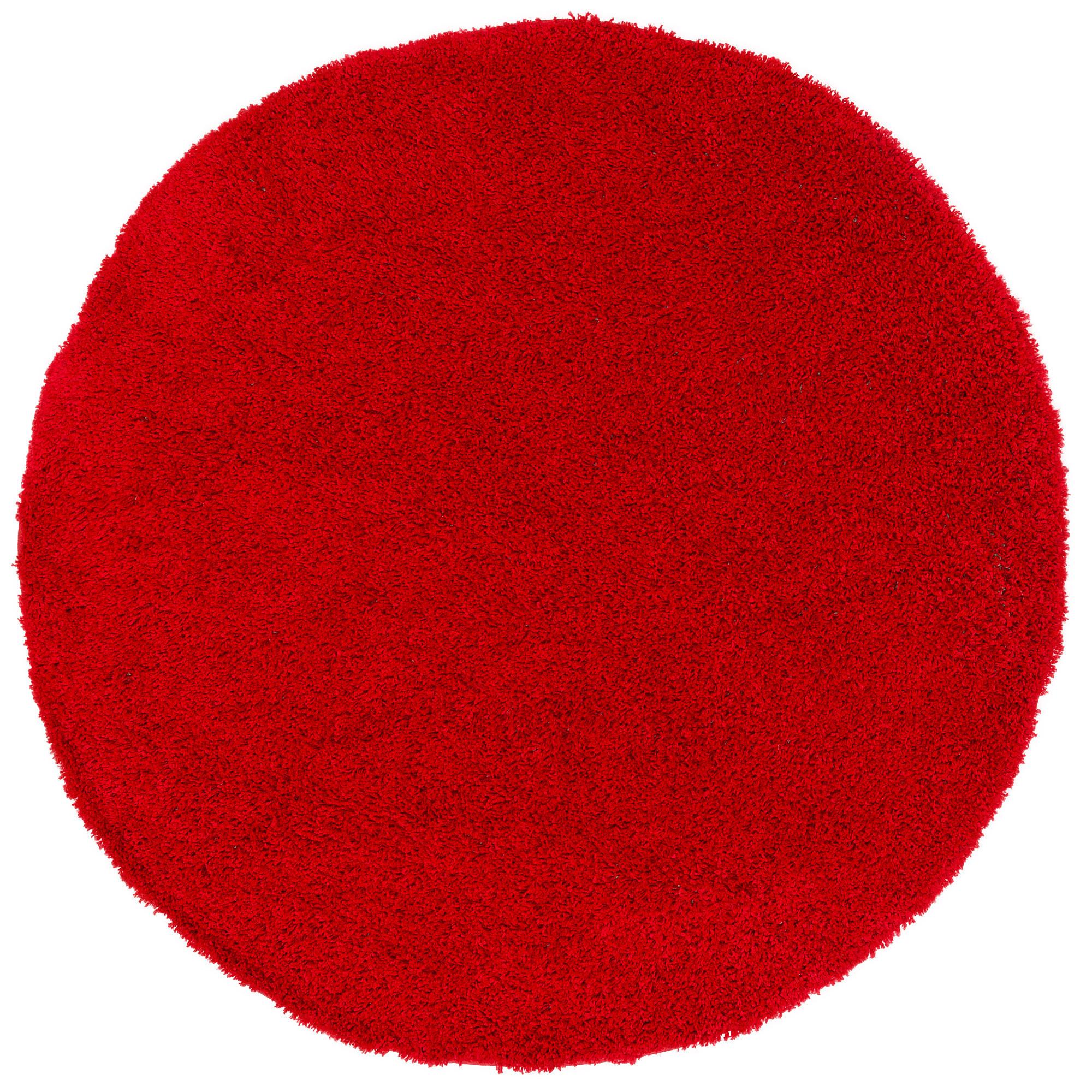 HOCHFLOR LANGFLOR SHAGGY TEPPICH FLUFFY RUND - Rot, Textil (160/160cm) - Pergamon