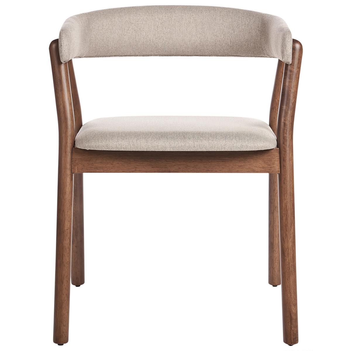 ESSZIMMERSTUHL 2er-Set Beige Mylo - Beige/Braun, Textil (58/77/56cm) - Beliani