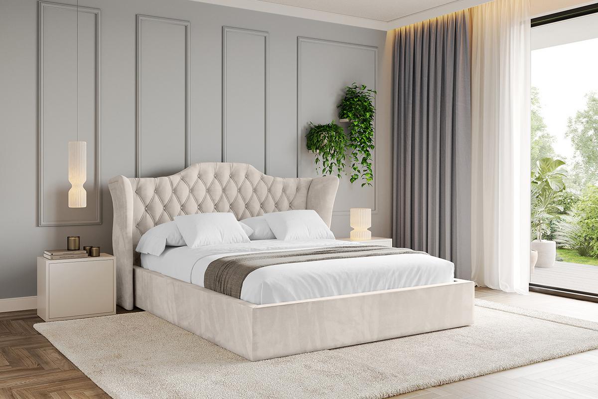 POLSTERBETT mit Bettkasten und Lattenrost, Boxbett ohne Matratze - ZORAN 140x200 Beige - Beige, Holzwerkstoff/Textil (140/200cm) - ALTDECOR