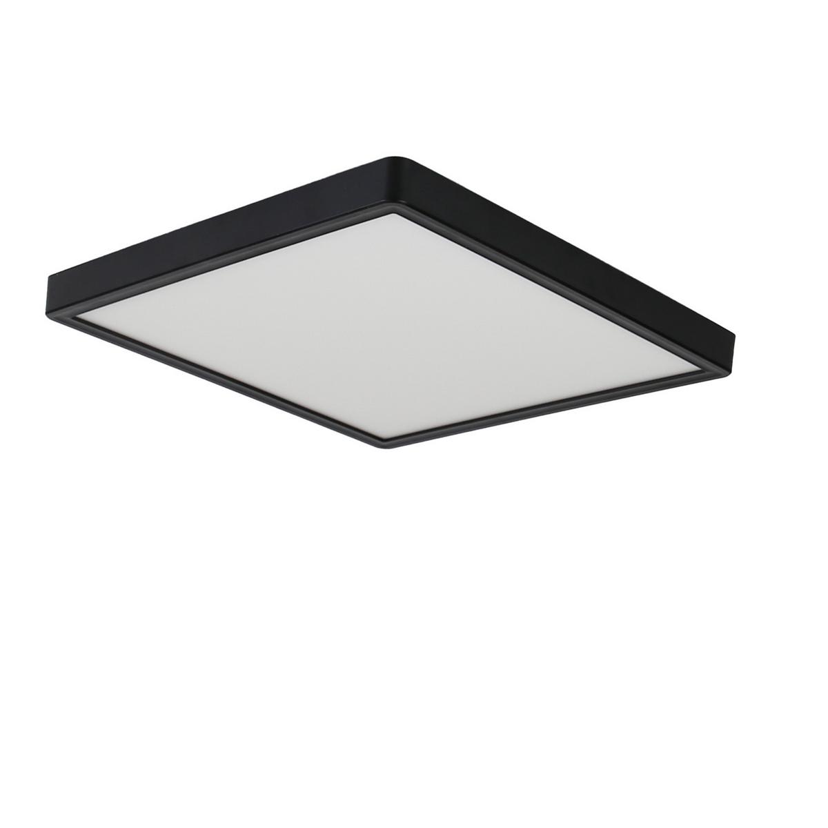 LED-DECKENLEUCHTE Energie 23/23/2 cm - Schwarz, Kunststoff (23/23/2cm) - Nettlife