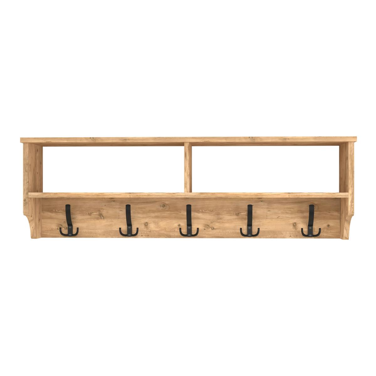 WANDGARDEROBE Åstorp - Eichefarben, Holzwerkstoff (120/37/22cm) - [en.casa]