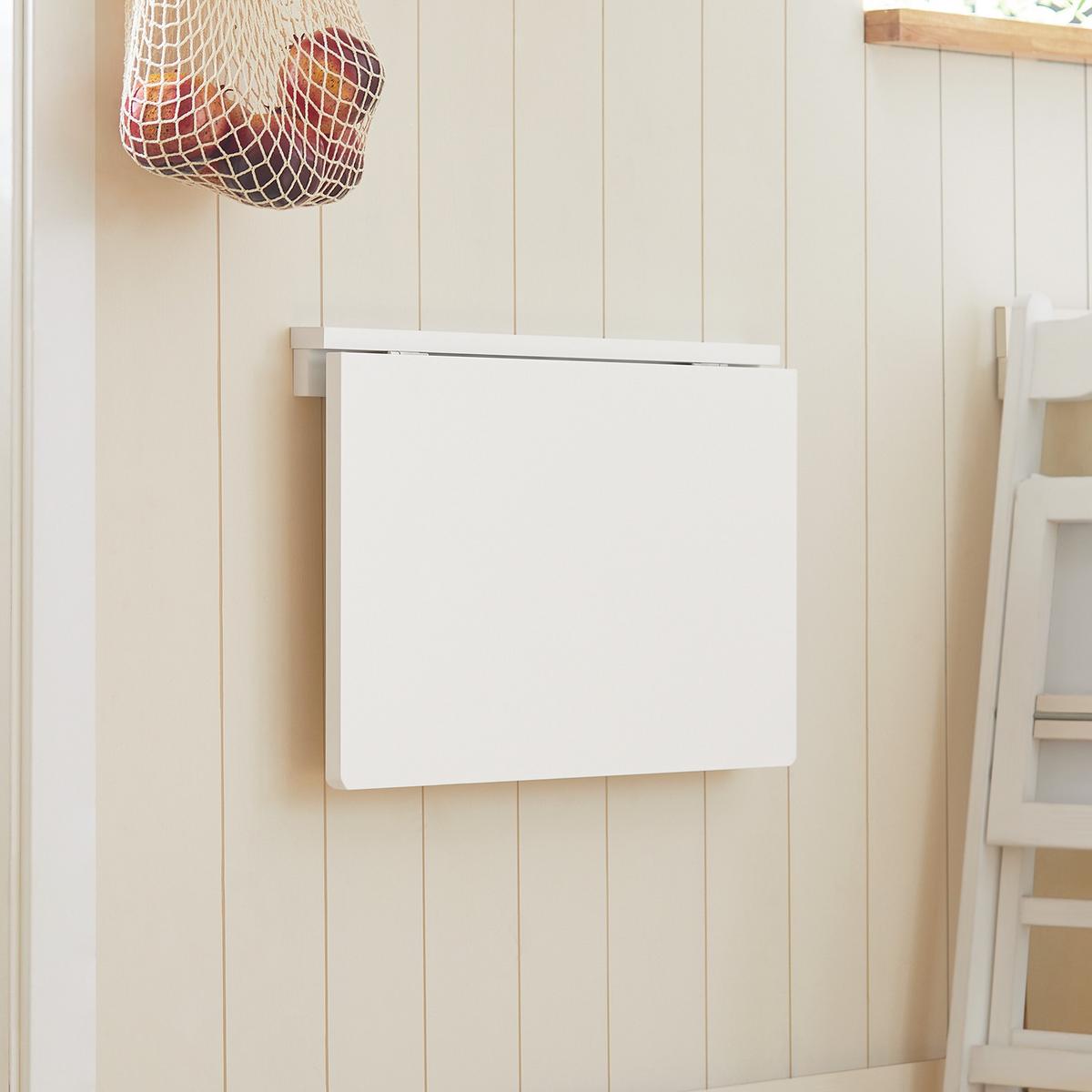 WANDKLAPPTISCH Weiß 60x40cm - Weiß, Holzwerkstoff (60/6/40cm) - SoBuy