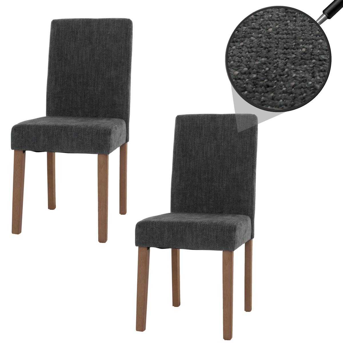 ESSZIMMERSTUHL Grau 2er-Set - Grau, Textil (42/90/50cm) - MCW