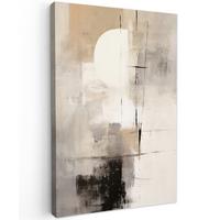 LEINWANDBILD Abstrakt - Kunst - Grau Deko XXL 80x120 cm - Hellgrau, Textil (80/120cm) - MuchoWow