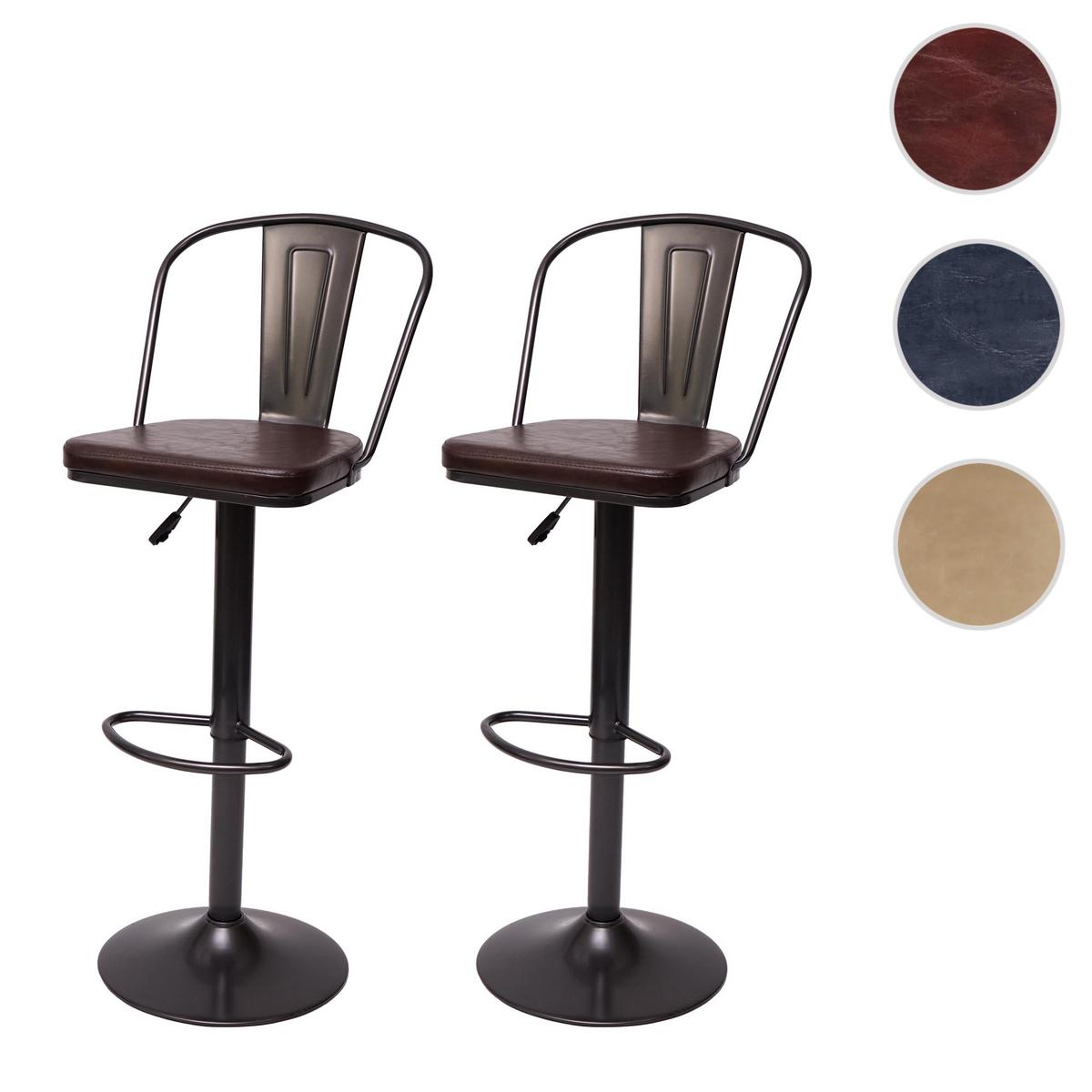 BARHOCKER H10A Schwarz, Braun 2er-Set - Schwarz/Braun, Textil (43/112/42cm) - MCW