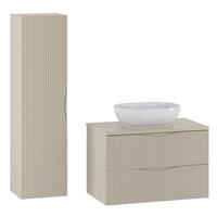BADMÖBEL 80.6cm Tao 2er-Set Kaschmir - Beige, Holzwerkstoff (80.6/52.2/46.5cm) - Petits-meubles