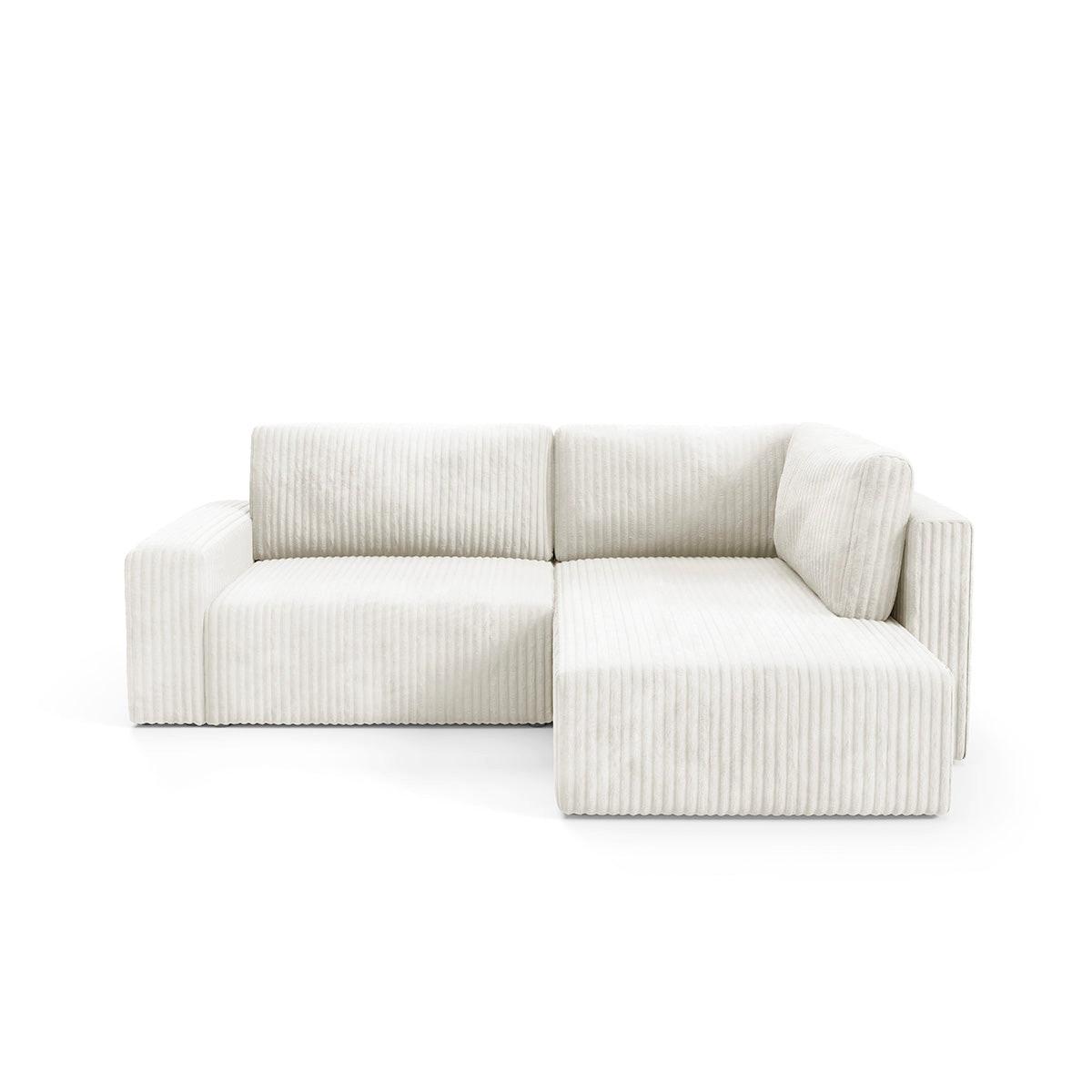 ECKSOFA Angela 4 Sitzplätze Gebrochenes Weiß - Weiß, Holz (245/182cm) - Petits-meubles