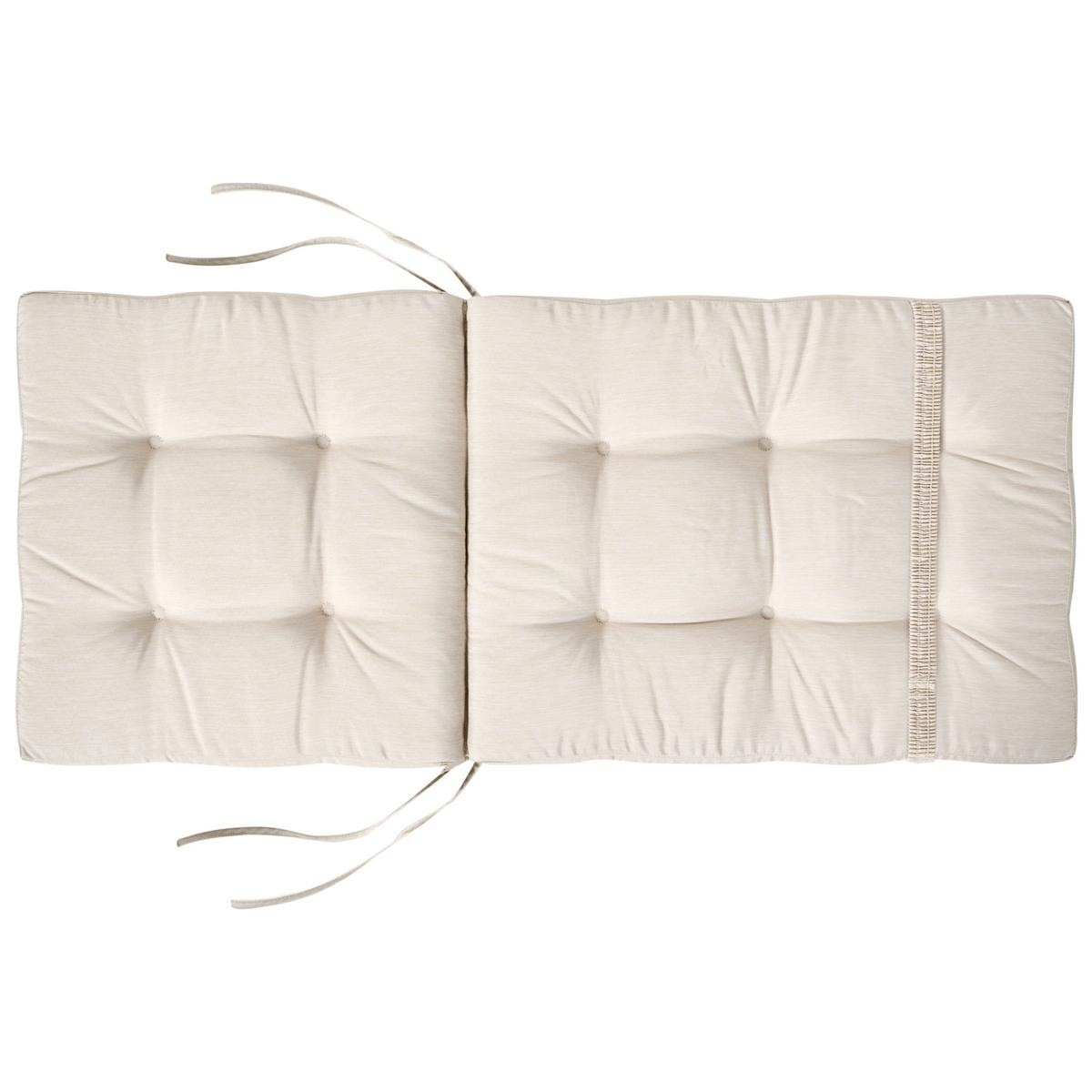SITZAUFLAGEN 8er-Set Hellbeige 42/95 cm Maui Premium - Beige, Textil (95/5/42cm) - Beliani