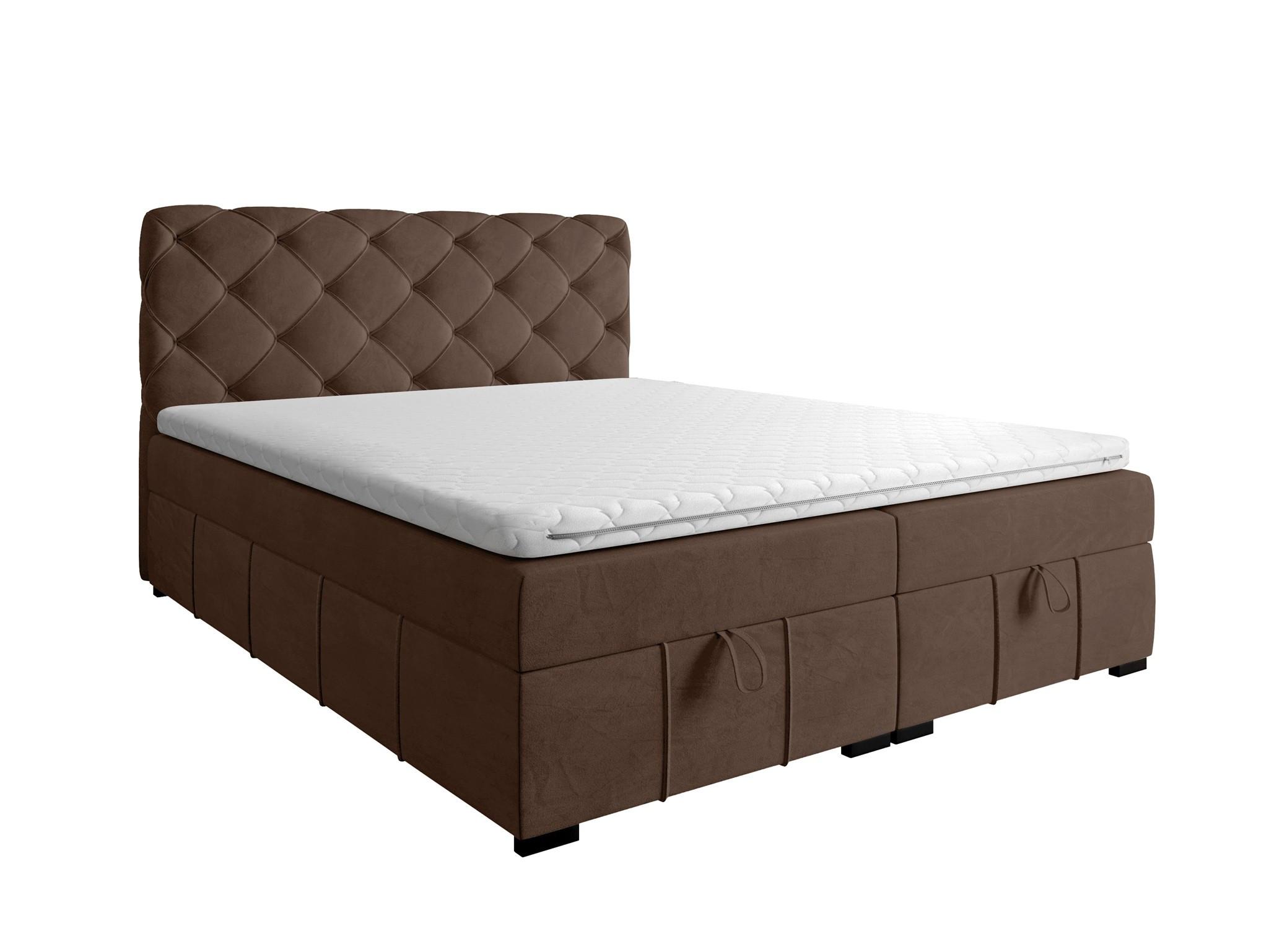 BOXBETT Gisel - Dunkelbraun, Holzwerkstoff/Textil (160/200cm) - Fun Möbel
