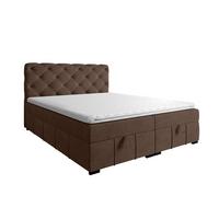 BOXBETT Gisel - Dunkelbraun, Holzwerkstoff/Textil (120/200cm) - Fun Möbel