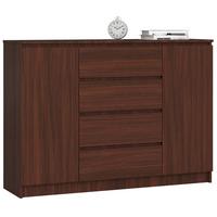 KOMMODE Dunkelbraun 99/138/40 - Dunkelbraun, Holzwerkstoff (138/99/40cm) - RAUMHIRSCH FURNITURE