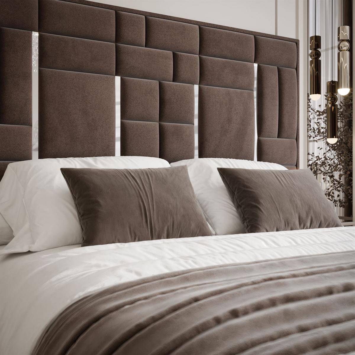 POLSTERBETT BRIGITTE SILVER mit Bettkasten 140x200 cm Element 25 - Braun, Textil (140/200cm) - Lookway